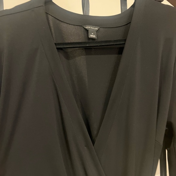 Ann Taylor Classic Black Wrap Dress - Picture 8 of 12